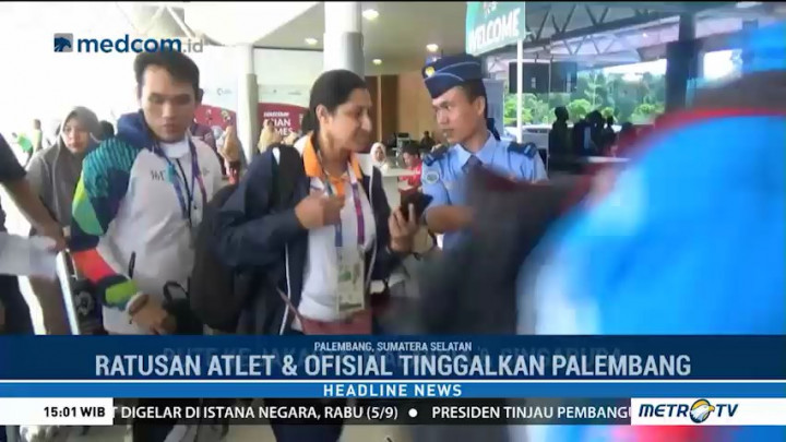 Ratusan Atlet dan Official Asian Games Mulai Tinggalkan Indonesia