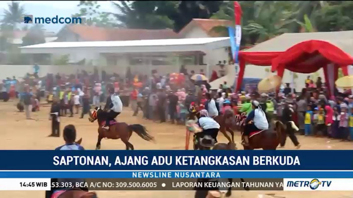 Saptonan, Ajang Adu Ketangkasan saat Berkuda