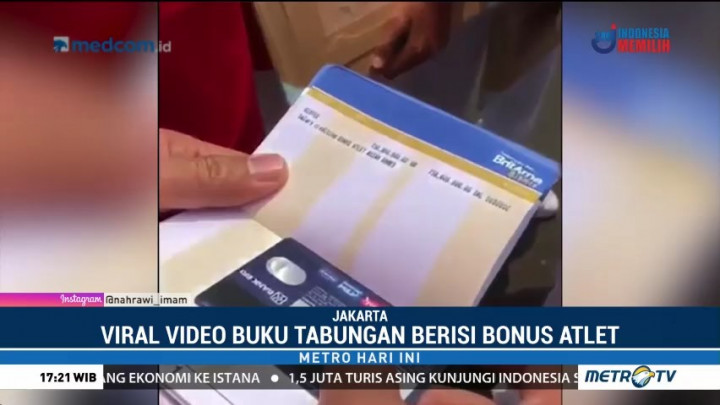 Video Buku Tabungan Berisi Bonus Atlet Viral di Medsos