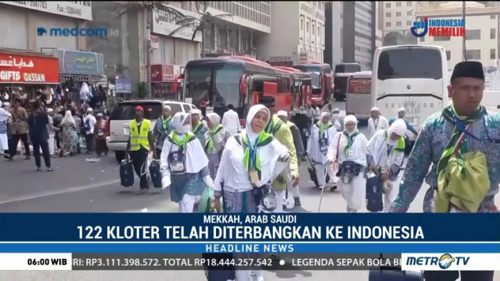 122 Kloter Telah Diterbangkan ke Tanah Air