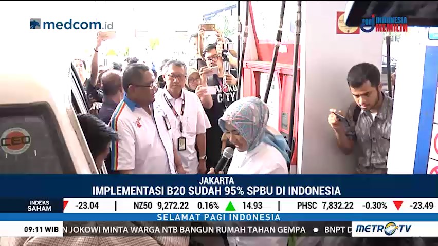Implementasi B20 Sudah 95% SPBU di Indonesia