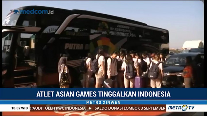 Ratusan Atlet dan Official Asian Games Mulai Tinggalkan Indonesia