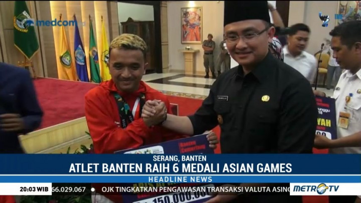 Atlet Peraih Medali Asian Games Terima Bonus dari Pemprov Banten