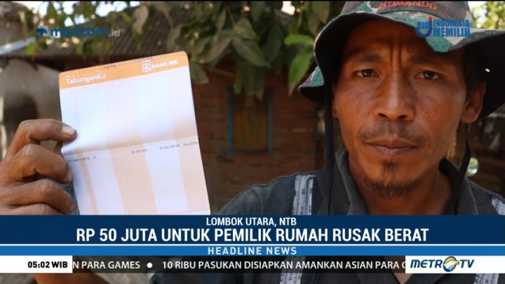 Pemerintah Salurkan Bantuan untuk Korban Gempa Lombok