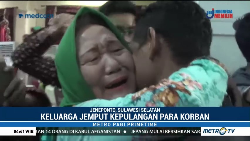 Korban Selamat KLM Wahyu Ilahi Tiba di Jeneponto