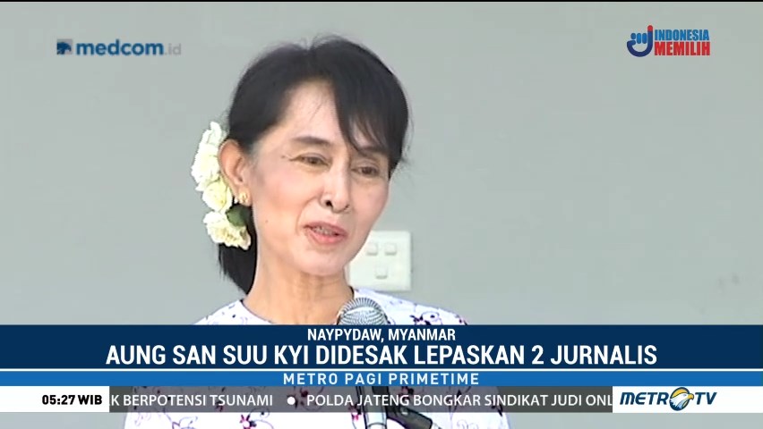 Aung San Suu Kyi Didesak Bebaskan Dua Jurnalis Reuters