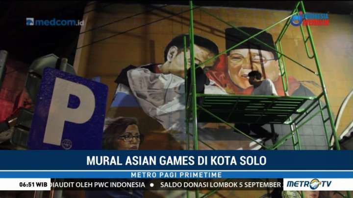 Belasan Muralis Surakarta Abadikan Momen Spesial Asian Games