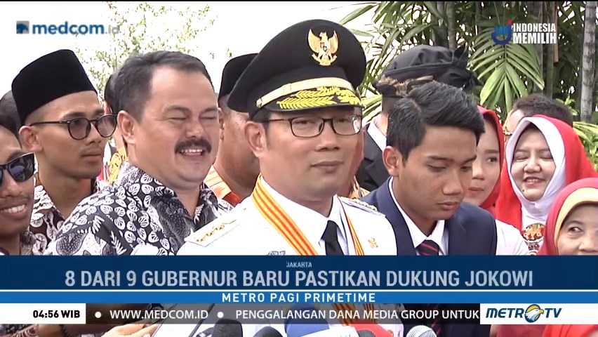 8 dari 9 Gubernur Baru Pastikan Dukung Jokowi-Ma'ruf