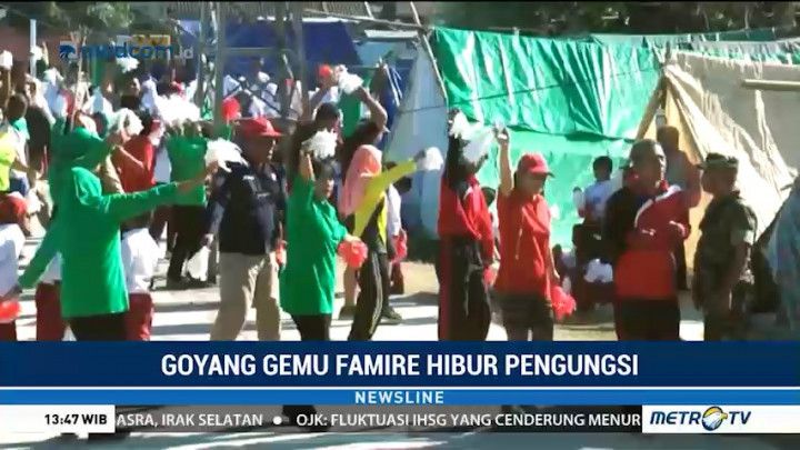 Goyang Gemu Famire Hibur Korban Gempa Lombok