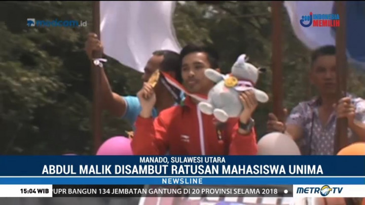 Abdul Malik  Disambut Mahasiswa Unima