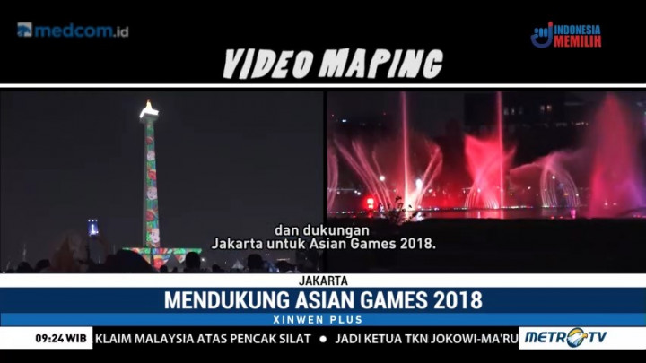 Video Mapping Asian Games di Monas