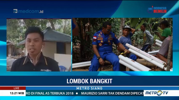 TNI-Polri Bantu Perbaiki Saluran Air di Lombok