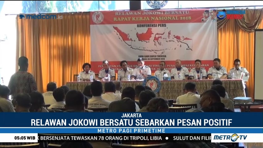 Relawan Jokowi Bersatu Deklarasikan Dukungan untuk Jokowi-Ma'ruf