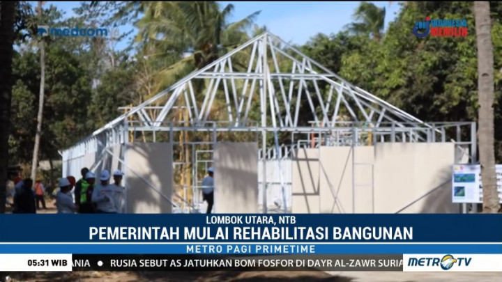 Pemerintah Mulai Rekonstruksi dan Rehabilitasi Lombok