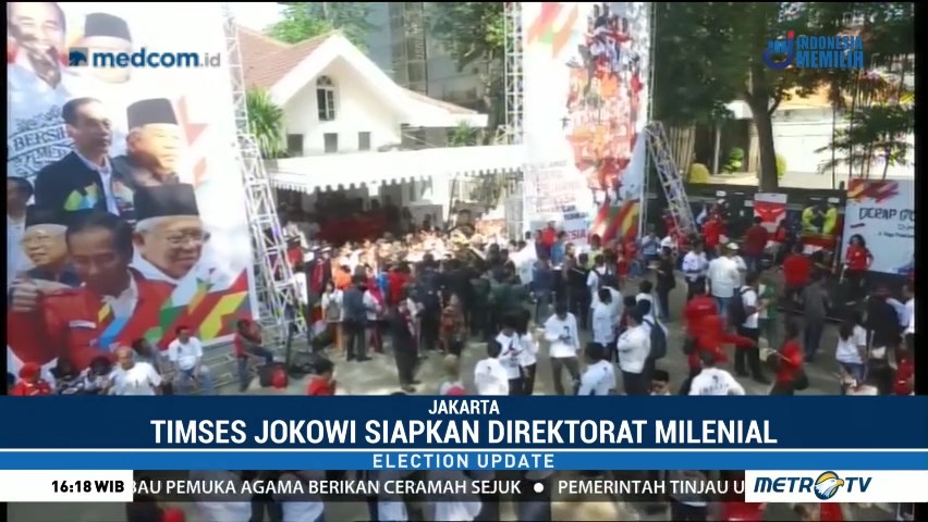 Timses Jokowi-Ma'ruf Siapkan Direktorat Khusus untuk Gaet Pemilih Milenial