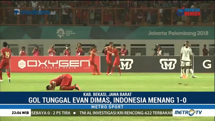 Gol Tunggal Evan Dimas, Indonesia Menang 1-0