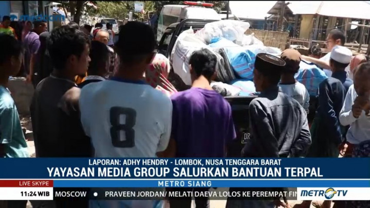 Media Group Salurkan Bantuan Terpal untuk Korban Gempa Lombok