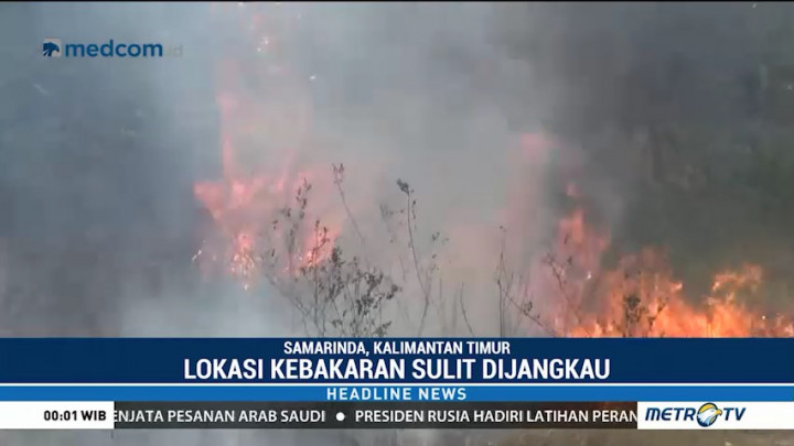 Sekitar 10 Hektare Lahan Gambut di Samarinda Terbakar