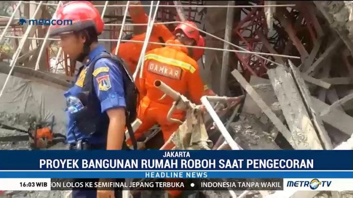 Proyek Rumah di PIK Roboh, 7 Pekerja Luka dan 1 Tertimbun