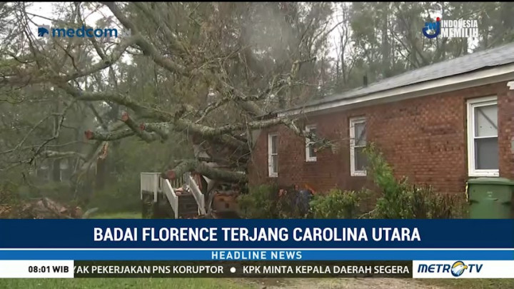 Badai Florence Tewaskan Ibu dan Anak di North Carolina