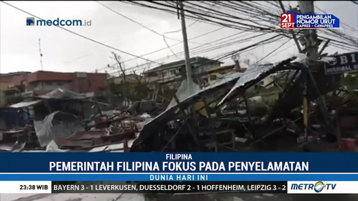 Topan Mangkhut Tewaskan Dua Warga Filipina