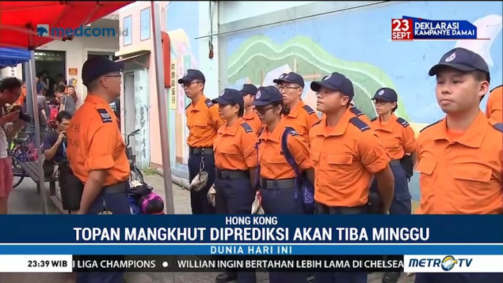 Topan Mangkhut Mendekati Perkotaan Hong Kong