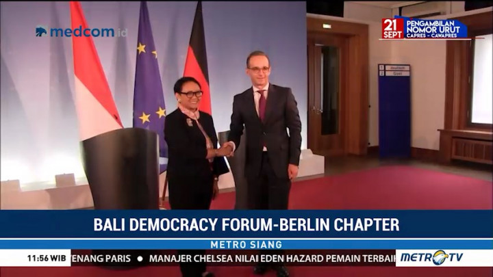 Menlu Retno Hadiri Bali Democracy Forum Chapter Berlin