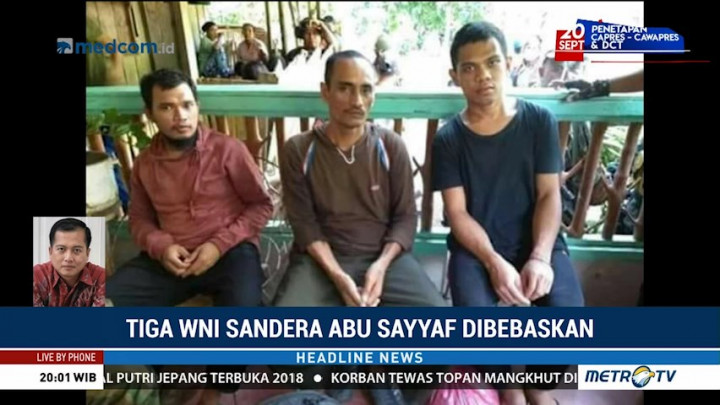 Tiga WNI Sandera Abu Sayyaf Dibebaskan