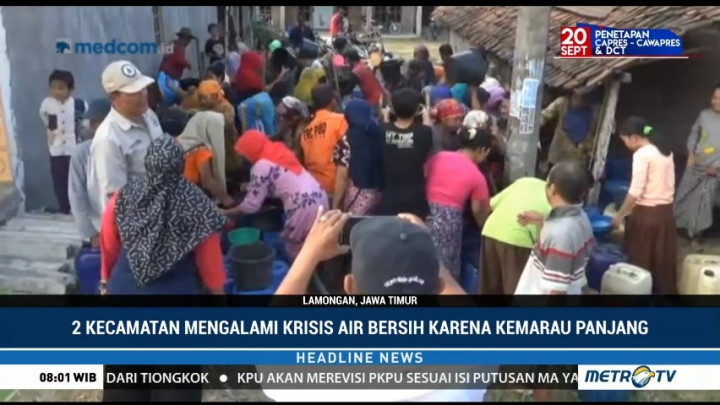Kekeringan, Warga Lamongan Berebut Air Bersih