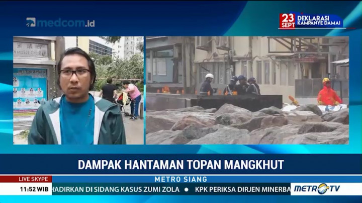 Dampak Hantaman Topan Mangkhut di Hong Kong