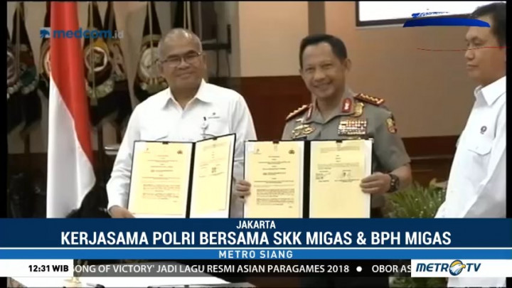 Polri Perpanjang MoU dengan SKK Migas dan BPH Migas