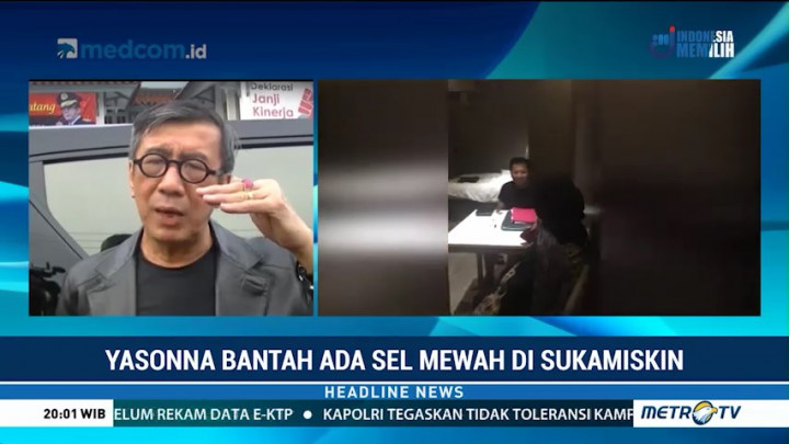 Yasonna Bantah Ada Sel Mewah di Sukamiskin