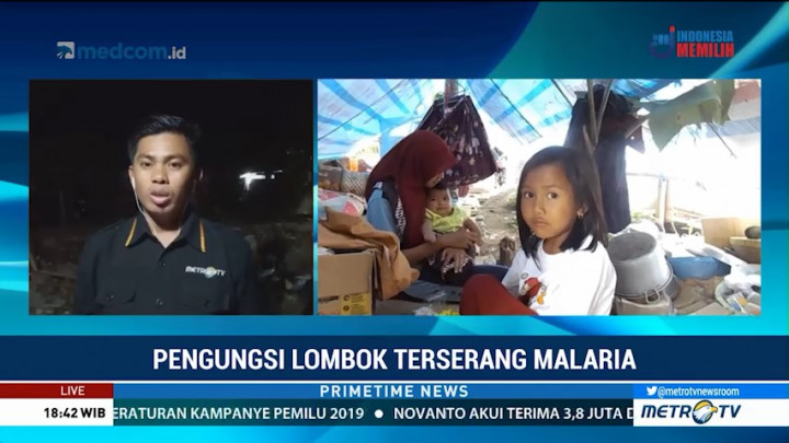 Korban Gempa Lombok Terserang Malaria Akibat Tenda yang Tak Layak