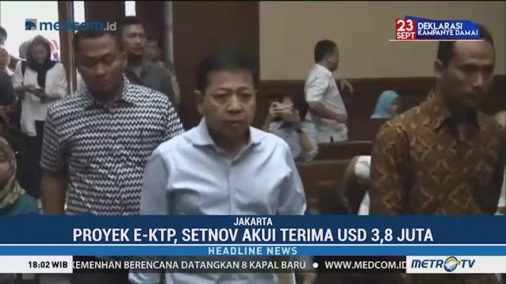 Setya Novanto Akui Terima USD3,8 Juta dari Proyek KTP-el