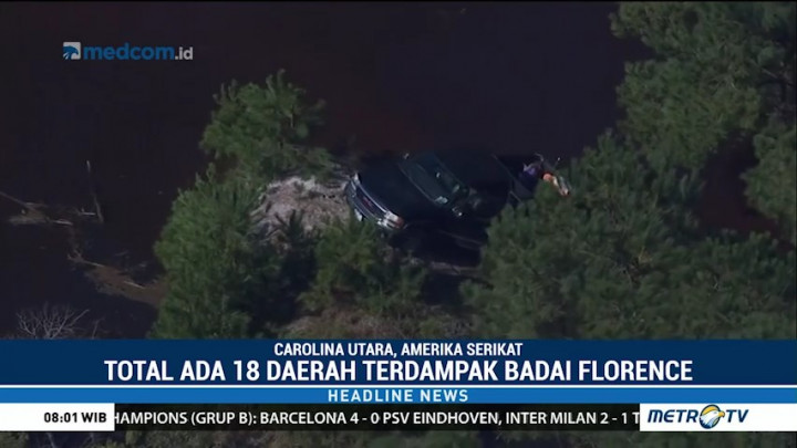 18 Wilayah di Carolina Utara Alami Kerusakan Akibat Badai Florence