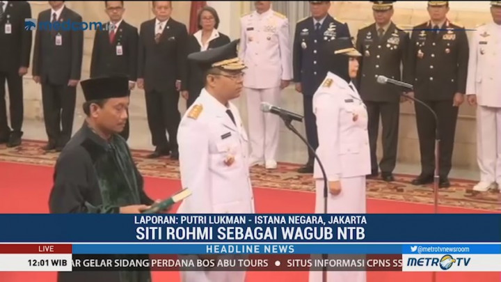 Jokowi Lantik Gubernur dan Wakil Gubernur NTB
