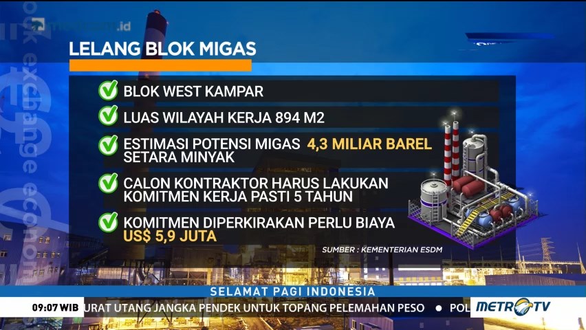 Kementerian ESDM Resmi Lelang Blok West Kampar