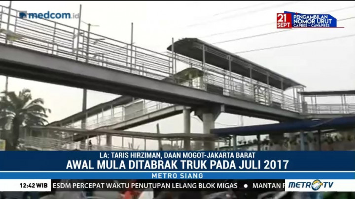 Sudah Setahun Rusak, JPO di Daan Mogot Tak Kunjung Diperbaiki