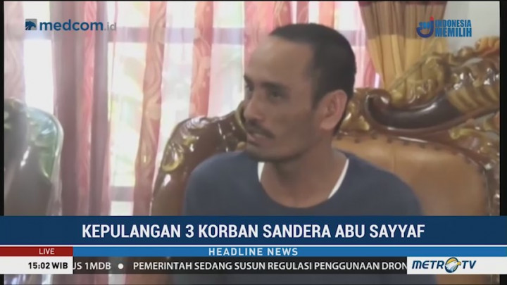 Tiga WNI Sandera Abu Sayyaf Tiba di Tanah Air