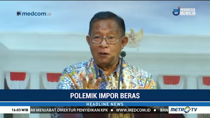 Menko Darmin: Gudang Bulog Penuh Karena Beras Impor