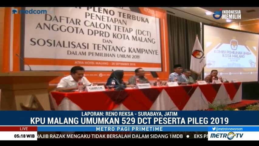 KPU Kota Malang Coret 6 Nama Bacaleg