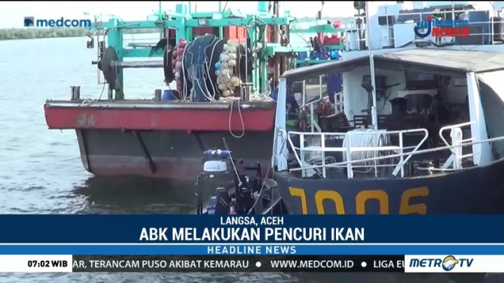 Petugas Tangkap Kapal Asing Berbendera Myanmar di Perairan Aceh Timur