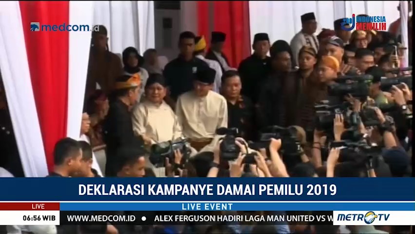 Dua Capres-Cawapres Tiba di Monas