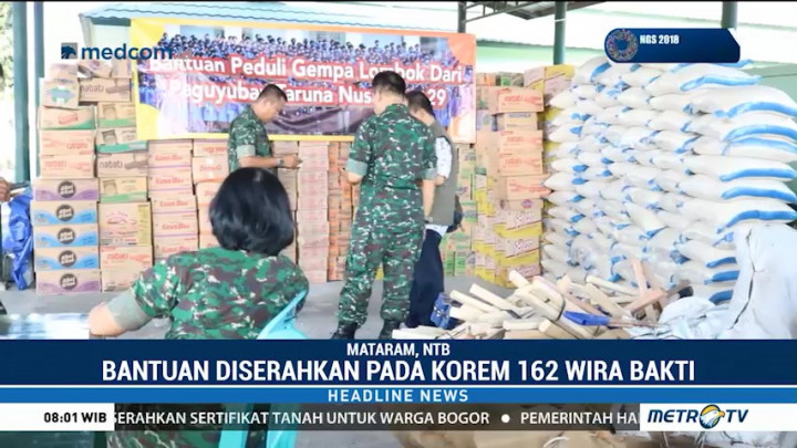 Paguyuban Taruna Nusantara Kirim Sembako ke Lombok