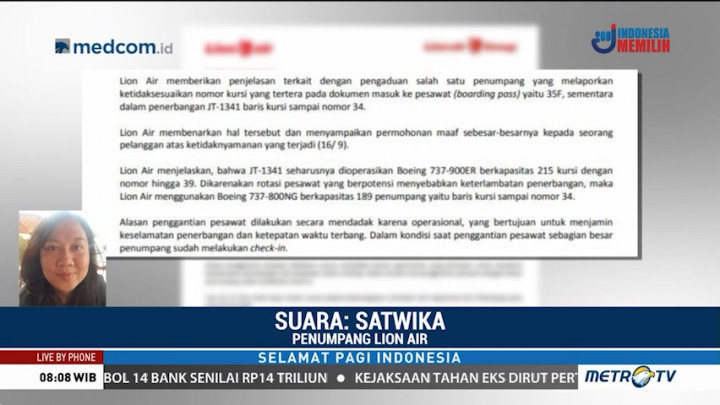 Kronologi Penumpang Lion Air Tak Dapat Kursi
