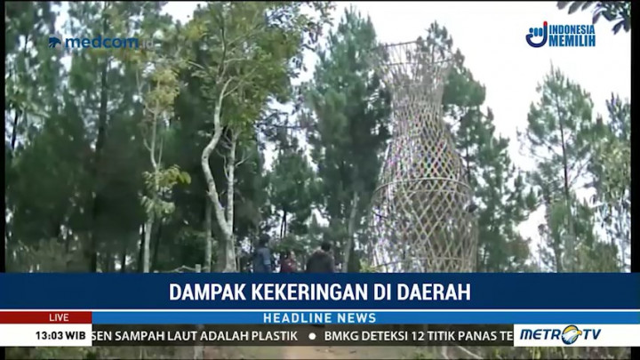 Kekeringan, Warga Temanggung Bangun Jaring Penangkap Kabut