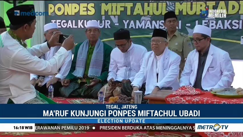 Hari Ketiga Kampanye, Ma'ruf Amin Datangi Pesantren di Tegal