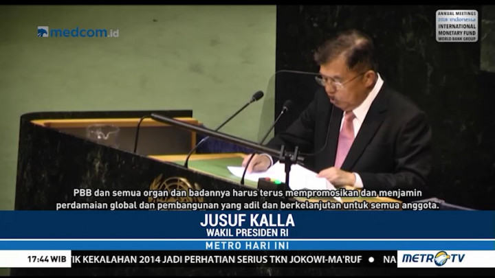 Pesan Perdamaian JK di Sidang Umum PBB