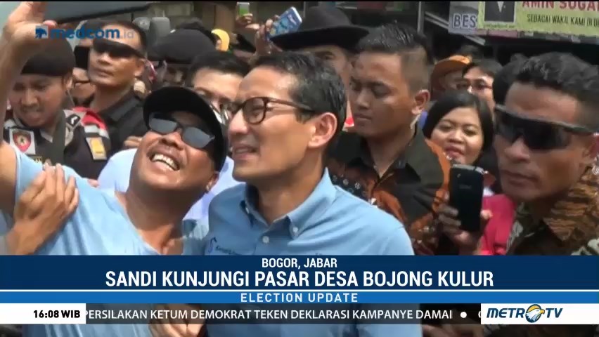 Sandiaga Kunjungi Pasar Desa Bojongkulur Bogor