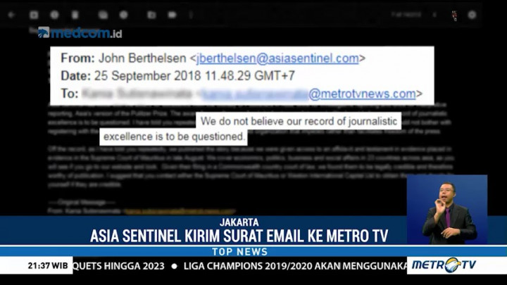 Asia Sentinel Tolak Disebut Tak Kredibel